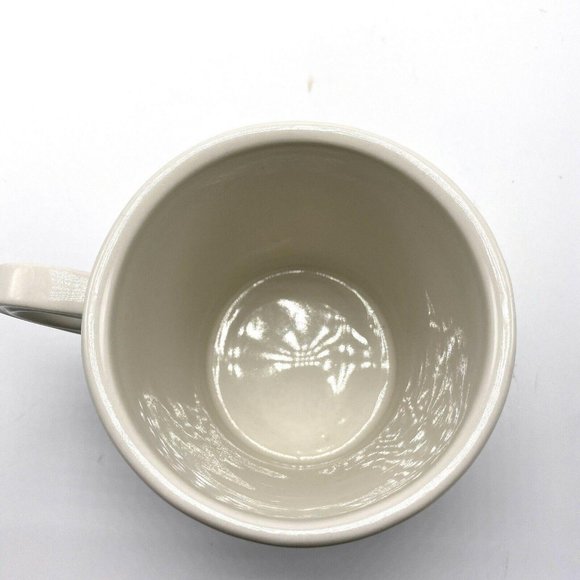 Anthropologie C Monogram Mug White Black Coffee Tea Ceramic Letter C - Picture 4 of 5